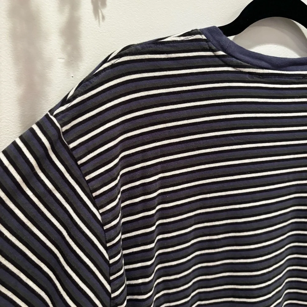 Playboy by Pacsun Metallic Bunny Men's Striped Crewneck T-shirt 100% cotton L